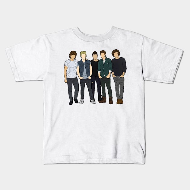 One Direction stand together Kids T-Shirt by denissoe